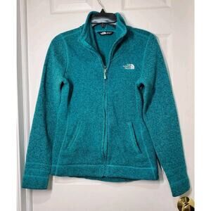The North Face Women’s Small Teal Full Zip Fleece Jacket Size S 100% Polyester